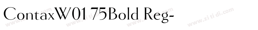 ContaxW01 75Bold Reg字体转换